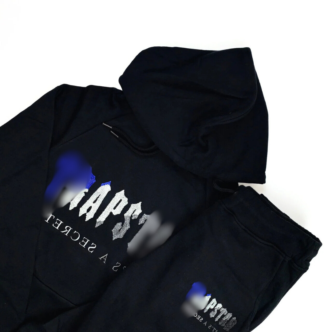 TRAP SHOOTER TRACKSUIT - BLACK/WHITE/BLUE