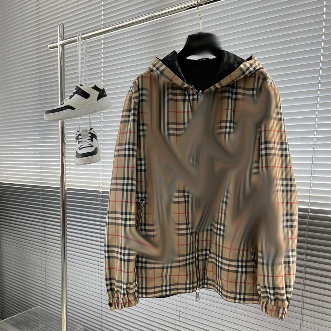 BURB WINDBREAKER - TARTAN/BLACK REVERSEBLE