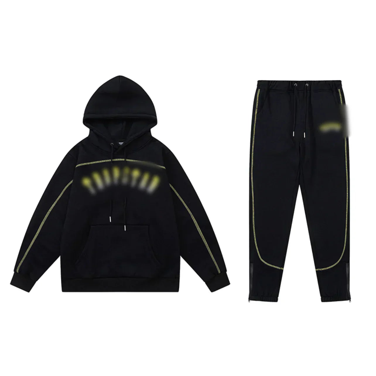 TRAP CENCH TRACKSUIT - BLACK/YELLOW