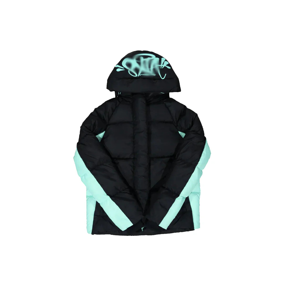 SYN PUFFER JACKET- TEAL BLUE/BLACK